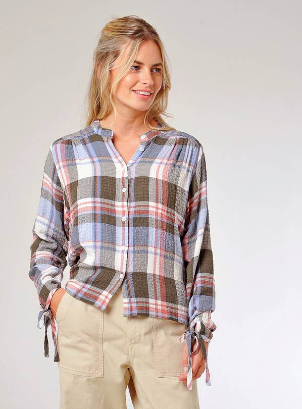 BURGS Bow Check Blouse 8